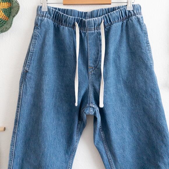 H&M Pale Yellow Wool Blend Sweater and  Relaxed Fit Blue Pull-On Jeans Medium - Picture 9 of 14